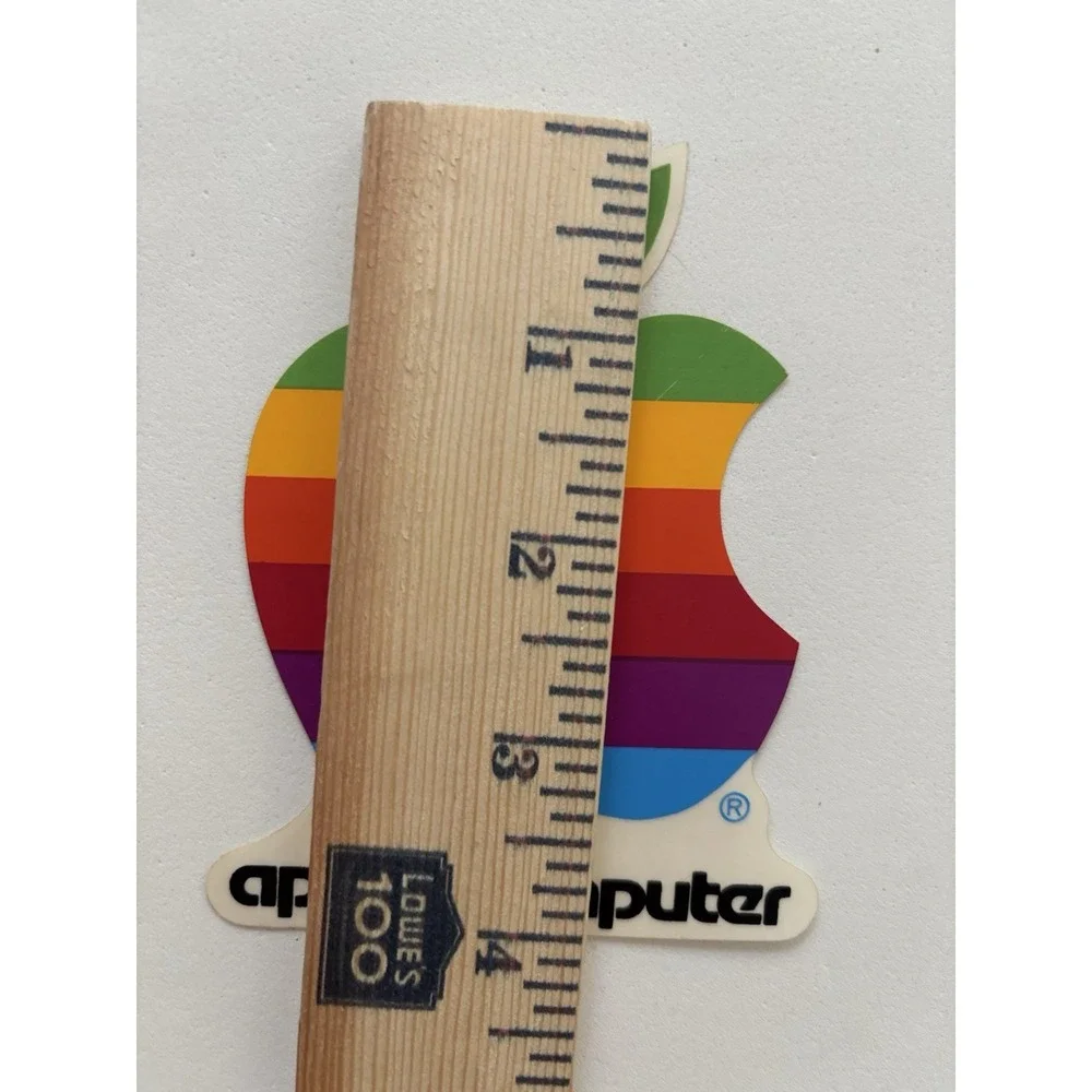 Vintage 1980's Apple Computer Logo Stickers Set of 6 Original Decals